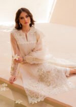 Unstitched Mushq Organza: Sequins, Adda Work  Silk Trouser - Image 3