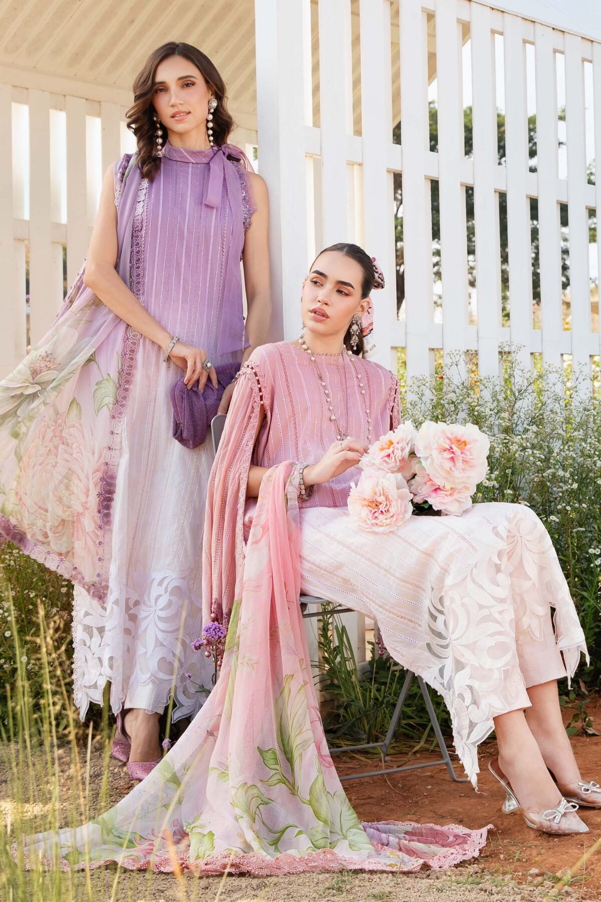 MARIA B M: Unstitched Embroidered Lawn Collection 2025 - Image 5