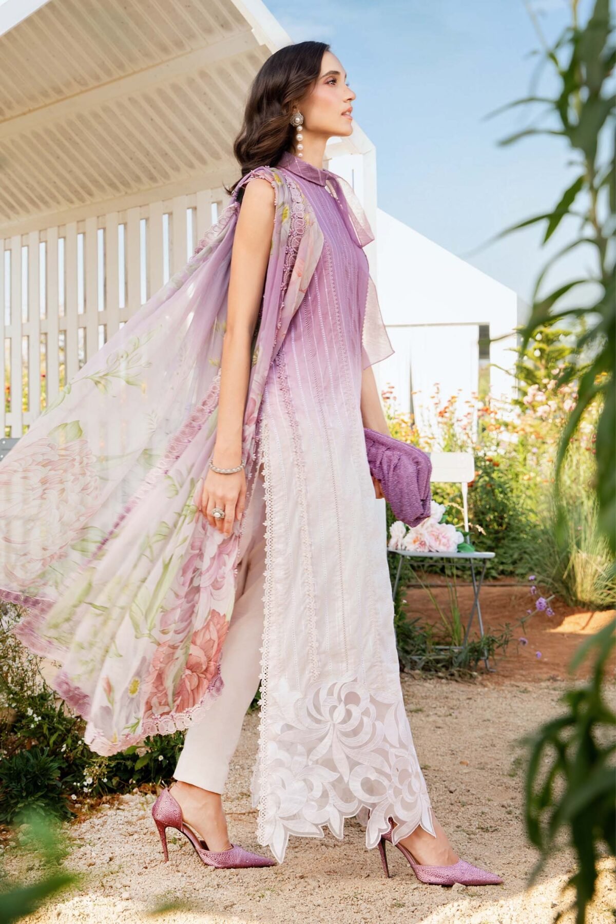 MARIA B M: Unstitched Ornate Lawn Collection 2025 - Image 2