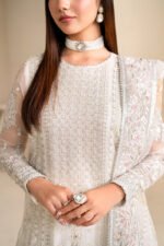 Luxury Chiffon & Organza | Unstitched Sequence Embroidered Suit - Image 5