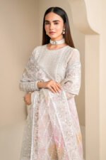 Luxury Chiffon & Organza | Unstitched Sequence Embroidered Suit - Image 6