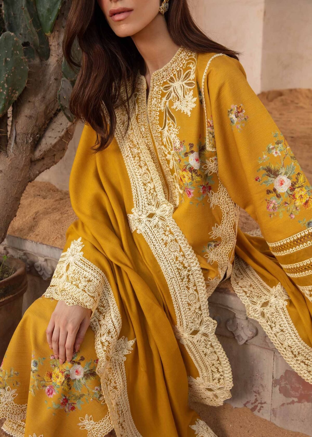 Crimson Lawn: Embroidered, Cutwork, Chiffon, Ready Now - Image 4