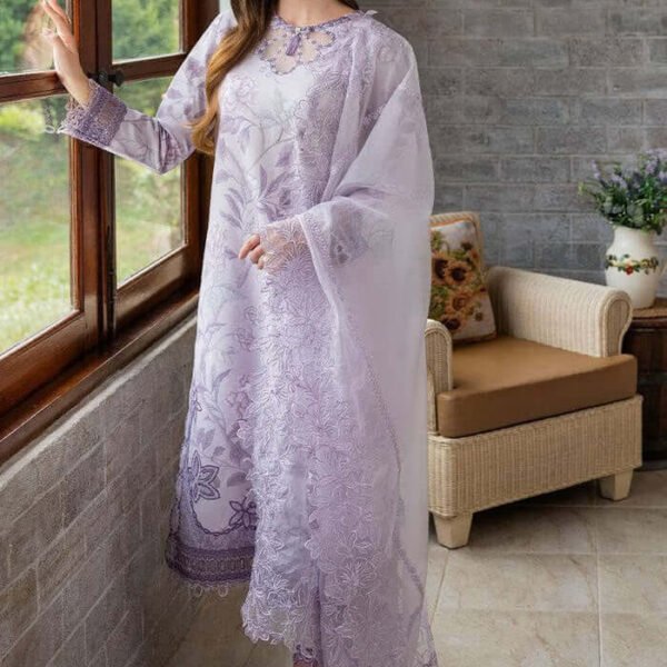 MUSHQ Mulberry La Toscana: Lawn, Organza, Embroidered Elegance