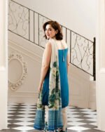 Lulusar Blue: Sharmooz Silk, Handwork, Unstitched - Image 2
