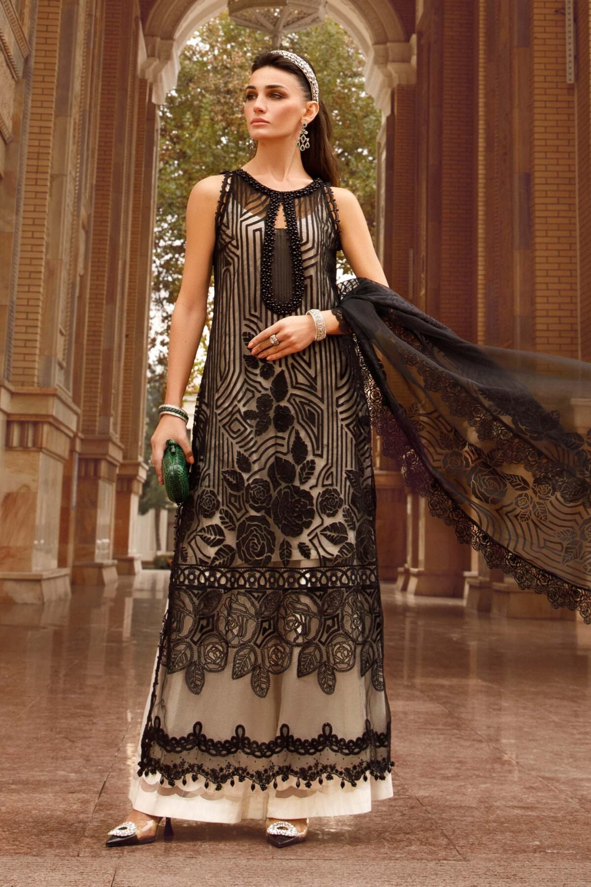 MARIA.B Replica: Threadwork Organza Suit Set - Image 2
