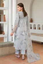 Baroque Lawn: Printed, Chickenkari, Organza Dupatta - Image 2