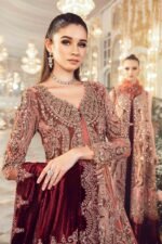 Maria B Replica: Net Frock, Silk Trouser - Image 3