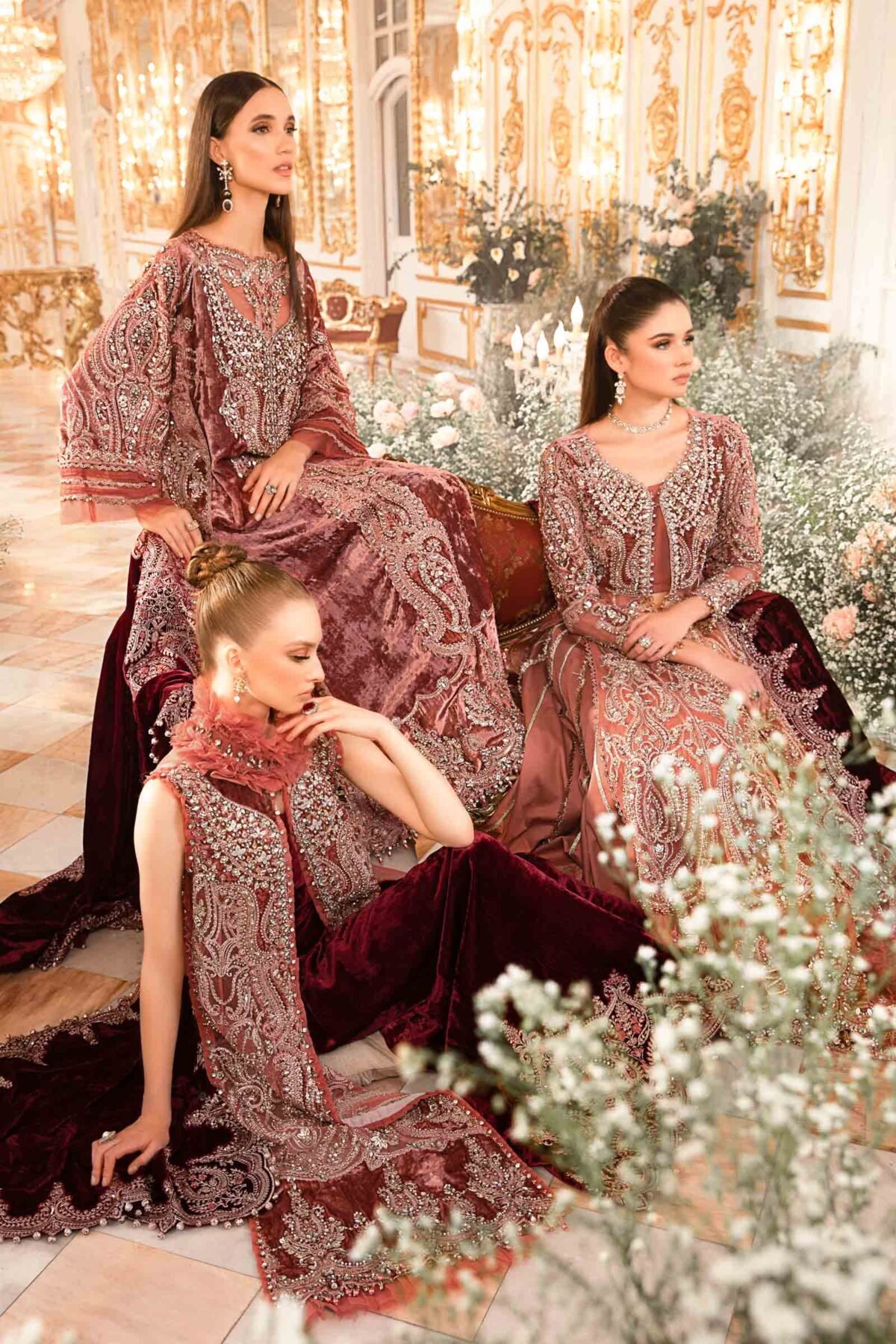 Maria B Replica: Net Frock, Silk Trouser - Image 7