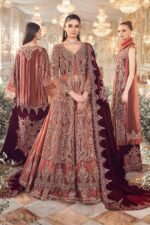 Maria B Replica: Net Frock, Silk Trouser - Image 5