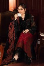 MARIA B Lawn & Chiffon Embroidered Elegance - Image 5