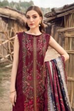 Unstitched Maria B.  Replica: Sequined Lawn Cotton  Silk Ensemble - Image 3