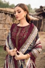 Unstitched Maria B.  Replica: Sequined Lawn Cotton  Silk Ensemble - Image 2