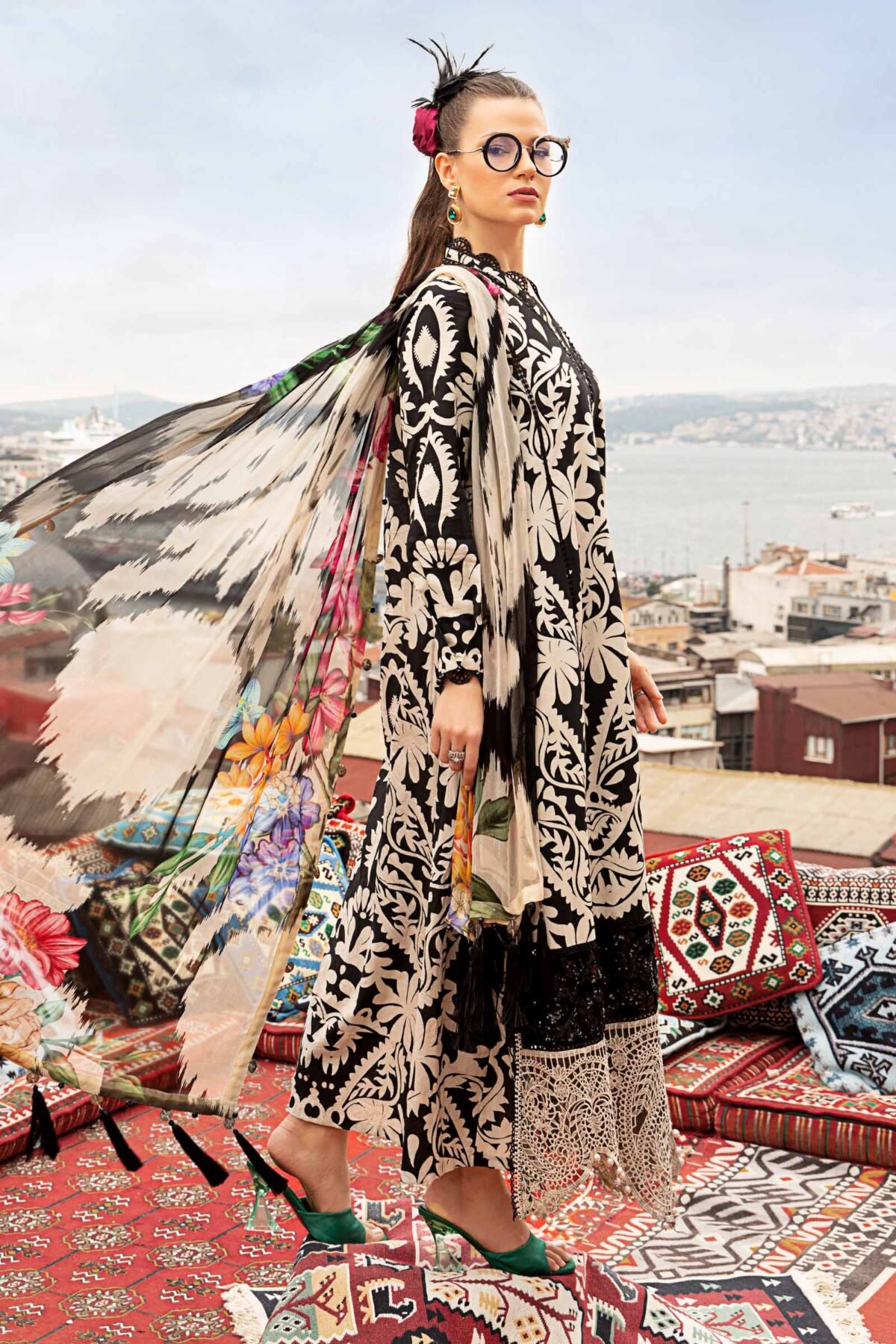 Maria B 2024: Embroidered Cambric's Most Hit Design - Image 1