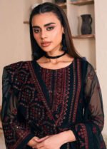 NOORMA KAAMAL Replica: Sequin Chiffon Unstitched Suit - Image 4