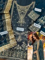 Asim Jofa Zink Chiffon Partywear Suit - Image 2
