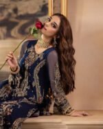 CHARIZMA ZIMMIL | Embroidered Chiffon Formal Suit - Image 3