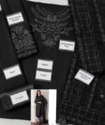 Baroque Black ? Chiffon & Organza Embroidered 3PC - Image 2