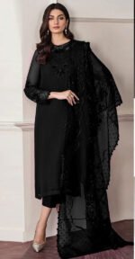 Baroque Black ? Chiffon & Organza Embroidered 3PC