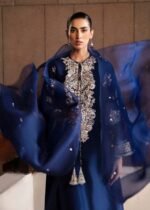 HUSSAIN REHAR Formal | Unstitched Raw Silk Embroidered Dress - Image 4