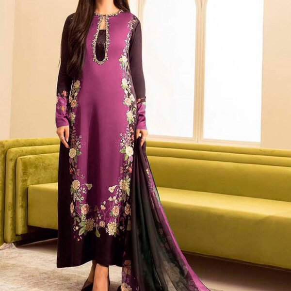 Lulusar Demand: Unstitched Silk, Embroidered Elegance