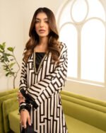 Unstitched Lulusar Replica: Digital Print Silk Suit - Image 2