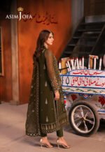 Unstitched Asim Jofa Semi-Pure Chiffon: Sequence Embroidered Suit - Image 2