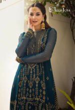 Unstitched Asim Jofa Chiffon Replica Suit With Sequence - Image 4