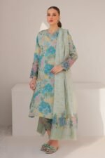 Unstitched Baroque Luxury Lawn 2025 with Chiffon Dupatta