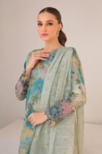 Unstitched Baroque Luxury Lawn 2025 with Chiffon Dupatta - Image 3