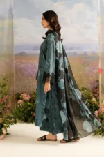 Unstitched Iznik Inspired Replica | Lawn  Chiffon 3 Piece Embroidered Suit - Image 4