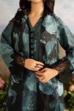 Unstitched Iznik Inspired Replica | Lawn  Chiffon 3 Piece Embroidered Suit - Image 3