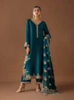 Unstitched Heer Shamooz Silk Embroidered 3-Piece Formal Suit