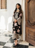 Unstitched Zainab Chotani Lawn Cotton Dress with Chiffon Dupatta - Image 3