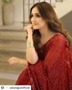 Unstitched Shrenz Semi Pure Chiffon Saree with Silk Blouse - Image 3