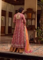 Unstitched Crimson Chiffon 3-Piece Embroidered Replica Suit - Image 2