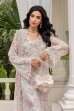 Unstitched Maria.B Chiffon Luxury Embroidered 3-Piece Suit 2025 - Image 4
