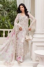 Unstitched Maria.B Chiffon Luxury Embroidered 3-Piece Suit 2025