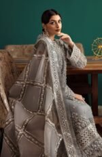 Unstitched Heer Organza Bridal Suit with Embroidered Dupatta - Image 3