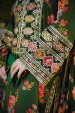 Unstitched Aneelas Silk 3-Piece Embroidered  Suit - Image 4