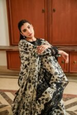Unstitched Aneela?s Lawn Replica Suit With Chiffon Dupatta - Image 2