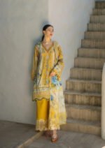 Unstitched Elaf Signature Lawn Embroidered 3-Piece Suit