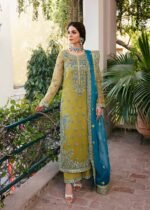 Unstitched Heer Organza Bridal Embroidered 3-Piece Masterpiece Suit
