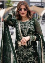 Unstitched Ramsha Chiffon Embroidered Formal Eid 3-Piece Suit - Image 3