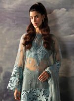 Unstitched Afrozeh Organza Embroidered 3-Piece  Suit - Image 3