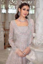 Unstitched Maria B Bridal Net Frock Wedding Collection - Image 3