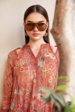 Unstitched Maria B Lawn Chiffon Embroidered 3Pc Suit - Image 2