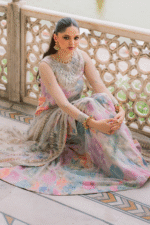 Unstitched Jazmine Embroidered Digital Lawn Suit With Net Dupatta - Image 4