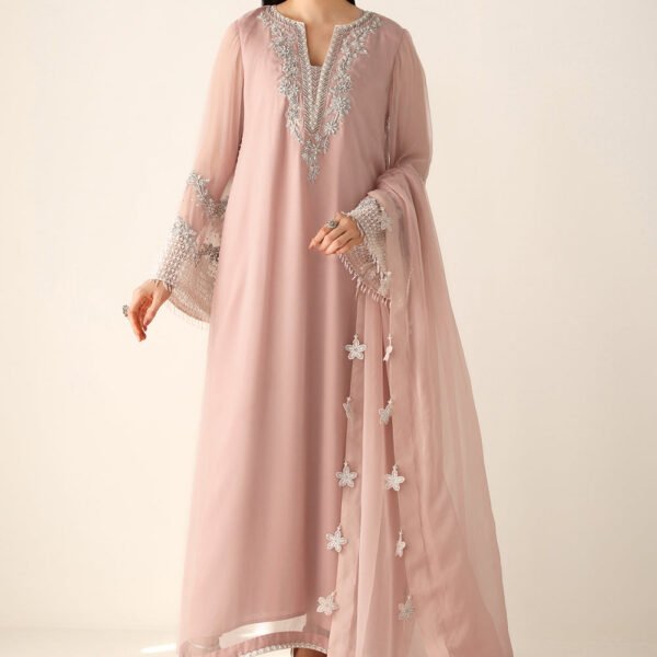 Unstitched Baroque Luxury Chiffon Embroidered Festive Suit