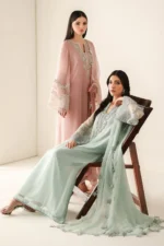 Unstitched Baroque Luxury Chiffon Embroidered Festive Suit - Image 4