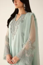 Unstitched Baroque Luxury Chiffon Embroidered Festive Suit - Image 3